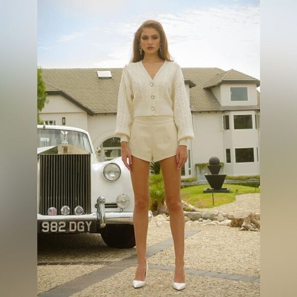 NANA Jacqueline Nina Wool Cardigan with jeweled buttons - Picture 4 of 15